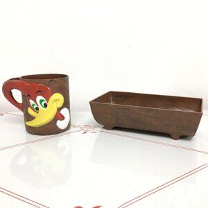 Vintage 1965 "Woody Woodpecker" Kellogg Promotional Cup & Cereal Bowl